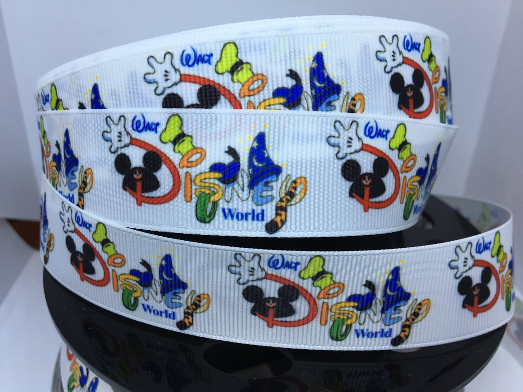 1 Yard 1 inch Walt Disney World Grosgrain Ribbon