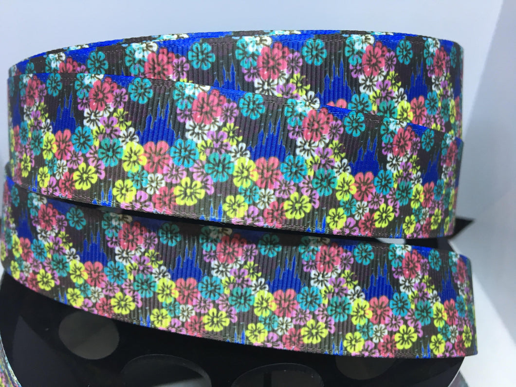 1 yard 1 inch Disney Vera Bradley Purse Print Grosgrain Ribbon - Disney Bow Making Ribbon