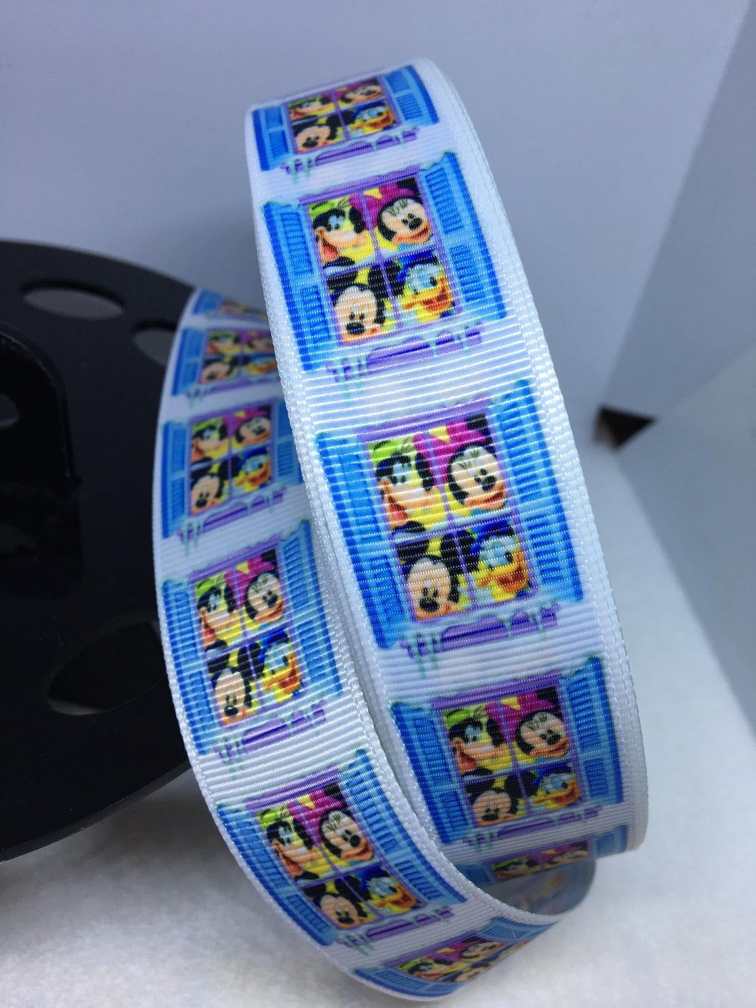 1 yard 1 inchChristmas  Window Vertical Print Grosgrain Ribbon