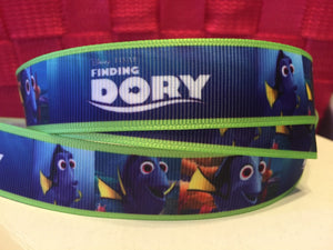 1 yard 7/8"Movie Finding Dory Grosgrain Ribbon